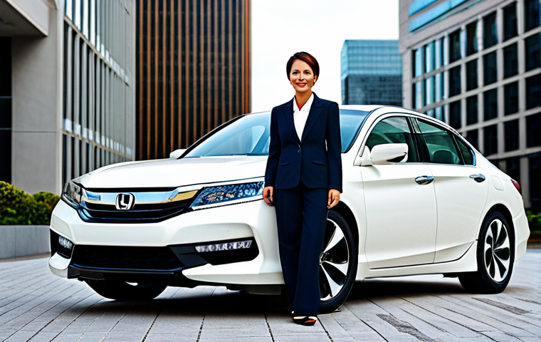 혼다 어코드와 메르세데스 CLA 비교 - Honda Accord - Professional Businesswoman**

"A professional businesswoman in a modest business suit...