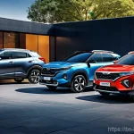 혼다 HR V의 경쟁 모델 분석 - **Prompt 1: Urban Compact SUV Lineup - Design & Appeal**
    "A vibrant, eye-level shot showcasing t...