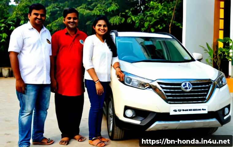 혼다 HR V의 고객 만족도 - Photorealistic compact crossover SUV customer satisfaction scene in Dhaka, Bangladesh, a happy Benga...